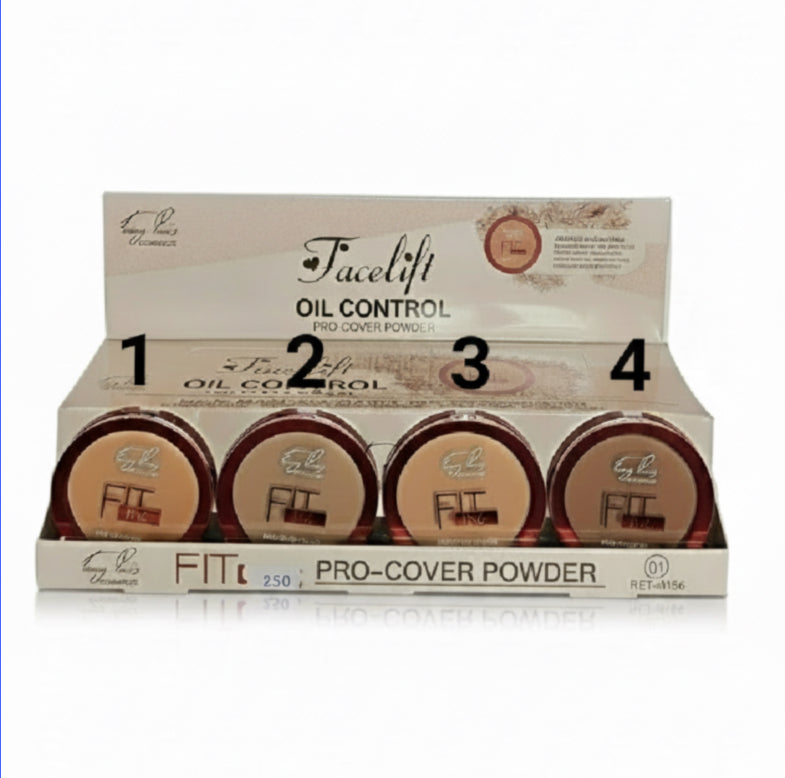 Maquillaje polvo compacto controla la grasa