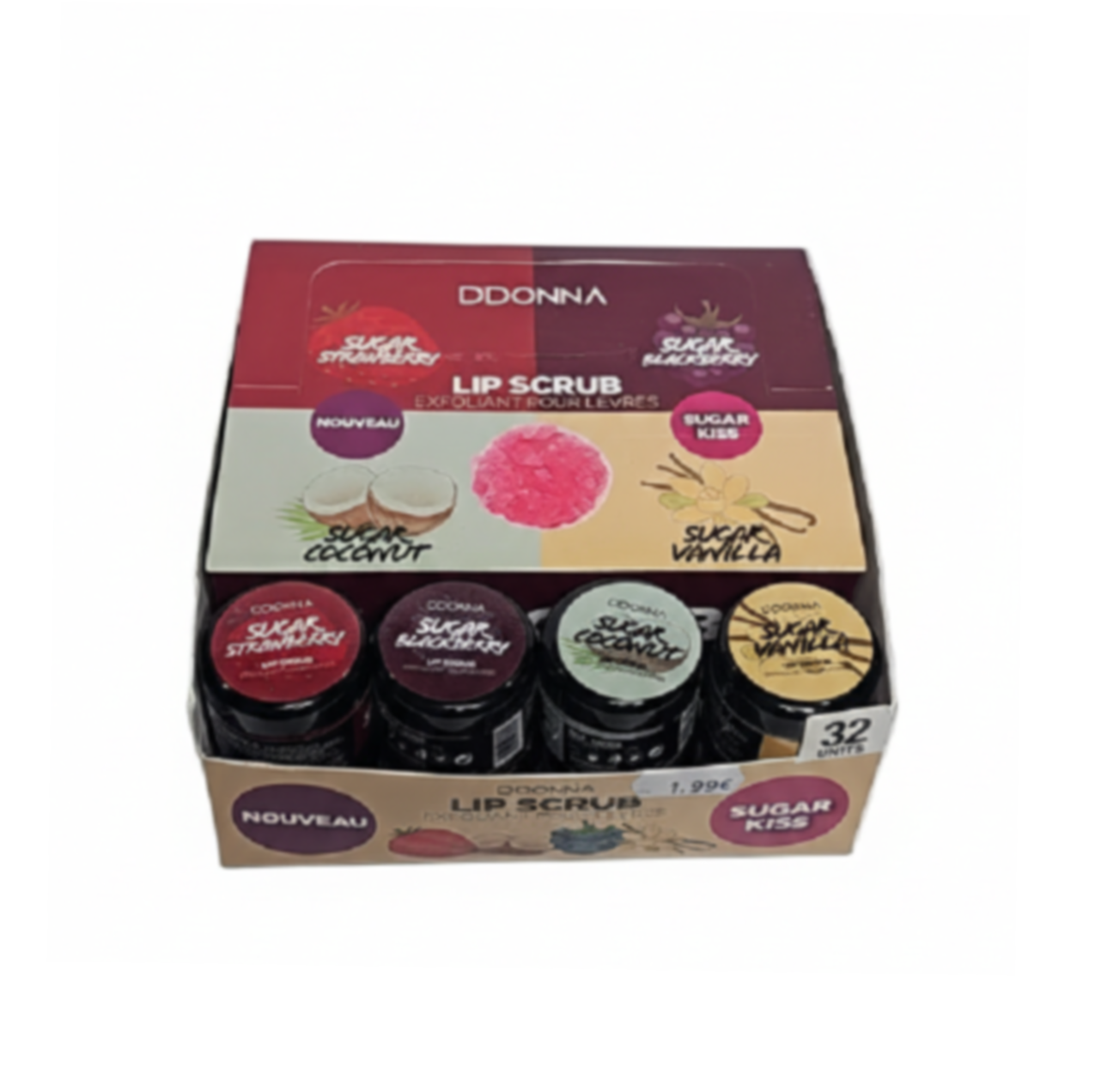 Exfoliante Labial sabores (Fresa,Mora,Coco,Vainilla)