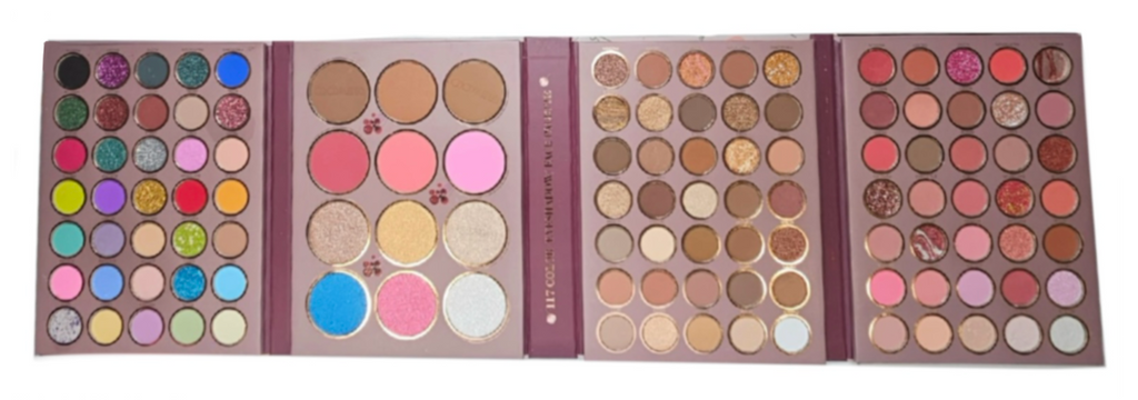 Paleta 117 colores, sombras de ojos, contorno, coloretes e iluminadores